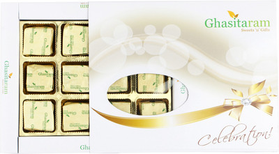

Ghasitaram Gifts Chocolates-Ghasitarams Chocolates Assorted Chocolates 12 pcs White Box Brittles(400 g)
