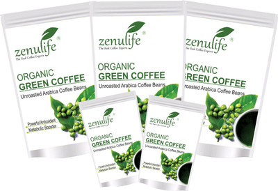 

Zenulife Natural Unroasted Green Coffee Beans Filter Coffee 200 GM Pack of 5 (1 KG) Instant Coffee 200 g(Pack of 5)