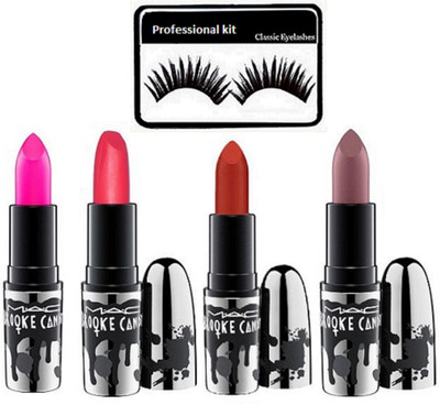 

professional kit Eyelashes , Brooke Candy Longlasting Matte Mluti Shades Lipstick (Set of 5)(Set of 5)