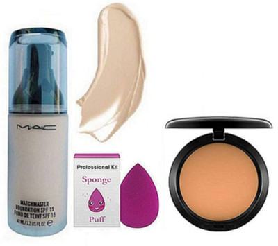

Professional kit Sponge Puff with Studio Fix Compact & Mac MatchMaster Foundation(Set of 3)
