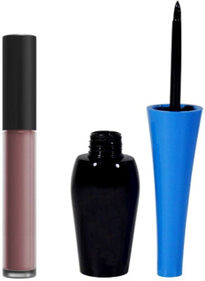 

Vedy Light Brown Matte Lipstick (brown) With Eyeliner(Set of 2)