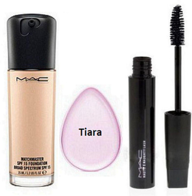 

tiara Silicone Puff , Matchmaster Foundation , Hauty And Naughty Lash Mascara(Set of 3)