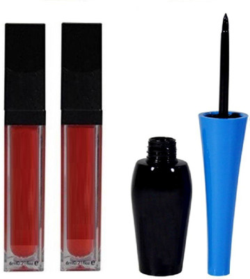 

Vedy Makeup Fever Matte Me Liquid Lipstick (Multicolor) With Eyeliner(Set of 3)