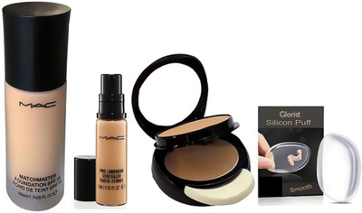 

glorist Silicon Puff, Mac Match Master Foundation ,Prolongwear Conclelar & Compact (Set of 4)(Set of 4)