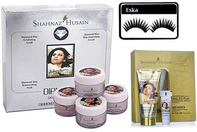 

eska Eyelashes With Shahnaz Hussain Diamond Facial Kit & Improved Formula Shalife Cream(Set of 3)