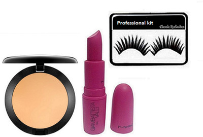 

professional kit Eyelashes , Studio Fix Compact & Giambattista Lipstick(Set of 3)