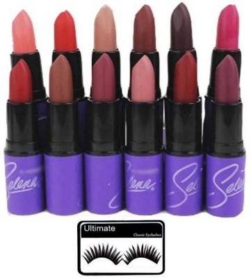 

Eska Eyelashes With Mac Selena Lipstick(Set of 13)