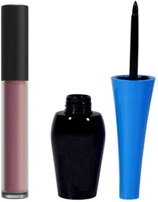 

Vedy Matte Hot Pink Lipstick (6 ml, Pink) (pink) With Eyeliner(Set of 2)