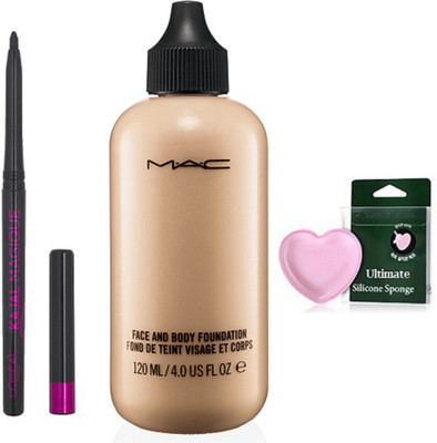 

Ultimate Silicon Puff & Face And Body Foundation & Kajal(Set of 3)