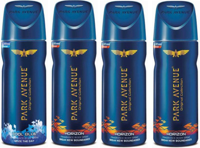 

Park Avenue Cool Blue & Horizon Deodorant Spray - For Men(600 ml, Pack of 4)