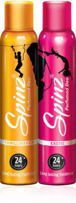 

Spinz Exotic & Thrillseeker Perfume Body Spray - For Women(300 ml, Pack of 2)