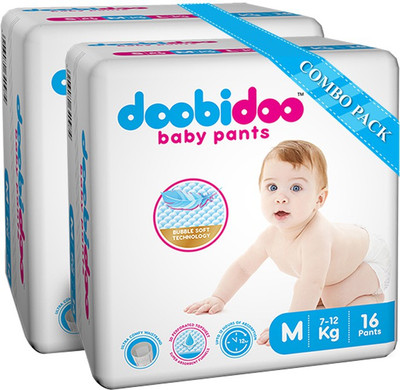 

Doobidoo Baby Pants - Medium Size - 16 pants (Combo of 2) - M(32 Pieces)