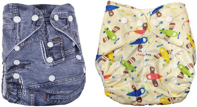 

Triple B Pocket Style Cloth Diaper / Reusable cloth diaper - Pack of 2 - Denim + Aero - L(2 Pieces)