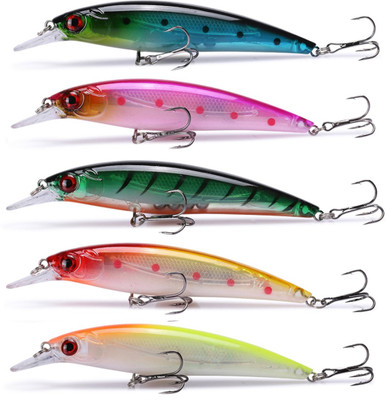 

Always Sporty Hard Bait Plastic Fishing Lure(Pack of 5, Size 11)