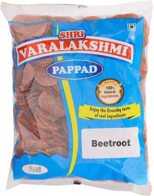 

varalakshmi Beetroot Flavoured Sabudana Pappad 500 Grams Masala Papad 500 g