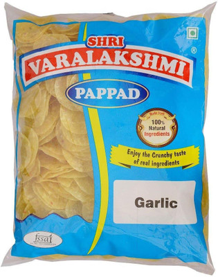 

varalakshmi Garlic Flavoured Sabudana Pappad 500 Grams Masala Papad 500 g
