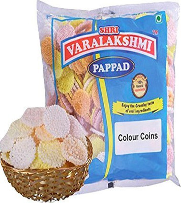 

varalakshmi Color Coins Sabudana Pappad 500 Grams Masala Papad 500 g