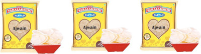 

varalakshmi Ajwain Flavoured Sabudana Papad Pack of 3 (300grams) Masala Papad 300 g(Pack of 3)