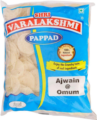 

varalakshmi Ajwain Flavoured Sabudana Papad 500 Grams Masala Papad 500 g