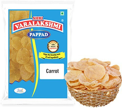 

varalakshmi Carrot Flavoured Sabudana Pappad 500 Grams Masala Papad 500 g