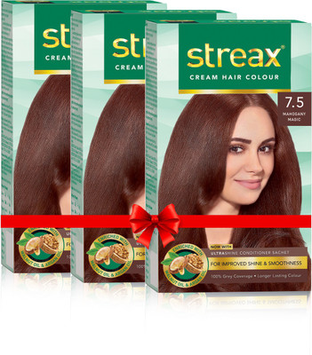 

Streax Cream Hair Colour Pack of 3 Hair Color(7.5)