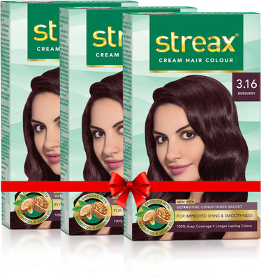 

Streax Cream Hair Colour Pack of 3 Hair Color(3.16)
