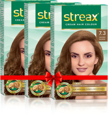 

Streax Cream Hair Colour Pack of 3 Hair Color(7.3)