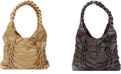 

Mystyle Retail Shoulder Bag(Gold, Brown), Brown;gold