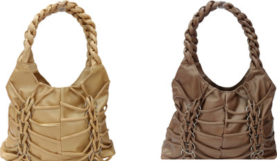 

Mystyle Retail Shoulder Bag(Gold, Brown), Brown;gold