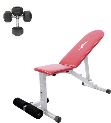 

Lifeline Adjustable Bench 311 Bonus With Hexa Dumbbell 5 kg Set Home Gym Combo(100 - 120 kg)