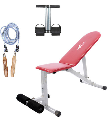 

Lifeline Adjustable Bench 311 Bonus With Tummy Trimmer and Skipping Rope 910 Home Gym Combo(100 - 120 kg)