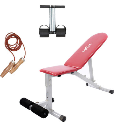 

Lifeline Adjustable Bench 311 Bonus With Tummy Trimmer and Skipping Rope 952 Home Gym Combo(100 - 120 kg)