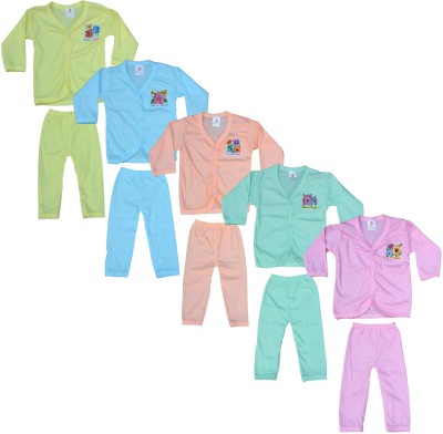 Eazy Trendz Baby Boys & Baby Girls Casual Shirt Pyjama(Multicolor)