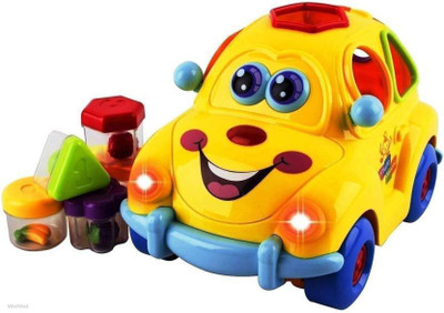 

KRIVAN Electronic Fruit Car with Music & Light & Puzzle & Fruit Shape Sorters Learning Educational Toy (Multicolor)(Multicolor)