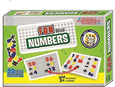 

TECHNOCHITRA Fun with Numbers With Big Size Numbers And Activity Mosaic Tray for kids (Multicolor)