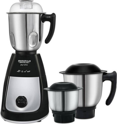 

Maharaja Whiteline JOY TURBO (MX-155) 750 Mixer Grinder(Premium Black & Silver, 3 Jars)
