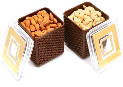 

Ghasitaram Gifts Dryfruits-Imagica Set of 2 Cashew, Almonds Air Tight Containers(300 g, Vacuum Pack)