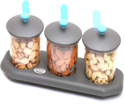 

Ghasitaram Gifts Dryfruits-Rio Set of 3 Print Cashew Almonds Pistachio Containers(300 g, Vacuum Pack)