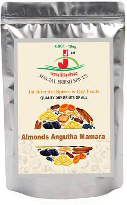 

Jai Jinendra Dry Fruits Angutha (Thumb) Mamra Almonds (Badam)/ Momra Giri Premium Quality - 500 gm Almonds(500 g, Pouch)
