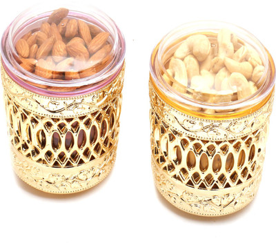 

Ghasitaram Gifts Dryfruits-Mehwish Set of 2 Cashew, Almonds Air Tight Containers(300 g, Vacuum Pack)