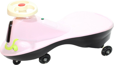 

Blubud Kids Twist and Swing Car with Music & Light- Suitable for Children 2 to 5 Years. (Pink funny face)(Pink)