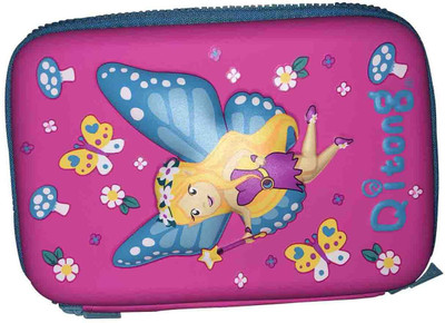 

13-HI-13 Stylish Smart Zipper Art Canvas Pencil Box(Set of 1, Multicolor)