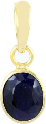 Gems Jewels Online 5.25 Ratti Blue Sapphire Gemstone Gold-plated Sapphire Stone Pendant