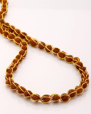 kartik gems RUDRAKSHA CHAIN (100% ORIGINAL) Gold-plated Alloy Pendant Set