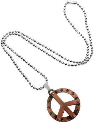 Rich & Famous Hollow Peace Pendant Copper Metal Locket