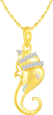 Sukai Jewels Gold-plated Cubic Zirconia Alloy, Brass Pendant