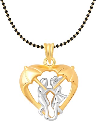 VIGHNAHARTA Mansoon Heart - VFJ1161MSPG Gold-plated Alloy, Brass Pendant