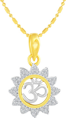 Sukai Jewels Gold-plated Cubic Zirconia Alloy, Brass Pendant