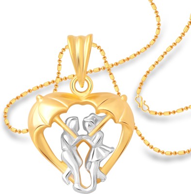 VIGHNAHARTA GF BF Mansoon Heart Gold-plated Alloy Pendant