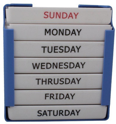 

Sr Biotech MONDAY TO SATURADAY PILL STORAGE BOX F Pill Box(Multicolor)